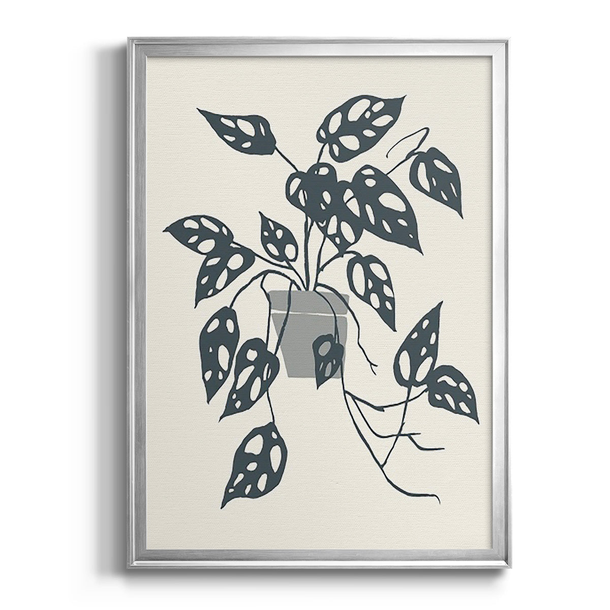 Growing Leaves I - Modern Framed Canvas Print