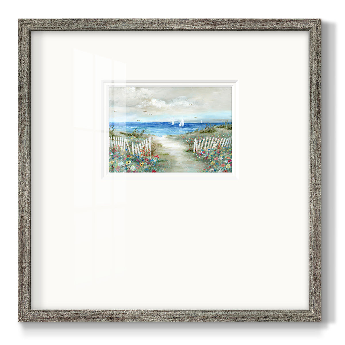 Coastal Garden Premium Framed Print Double Matboard