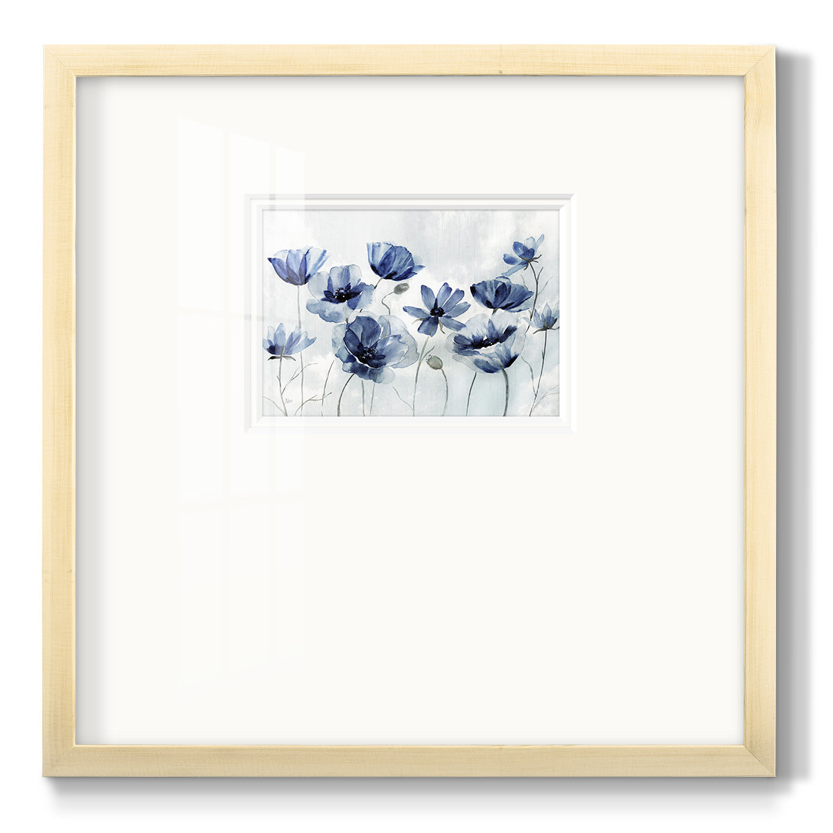 Indigo Spring Awakening - Double Matboard Framed Print