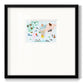 Animal Map Premium Framed Print Double Matboard