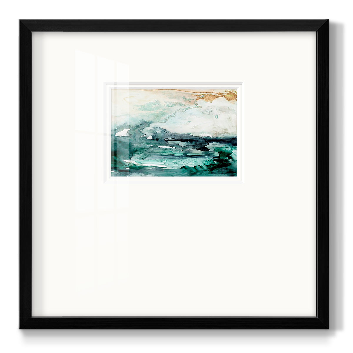 Sea Foam Flow I Premium Framed Print Double Matboard