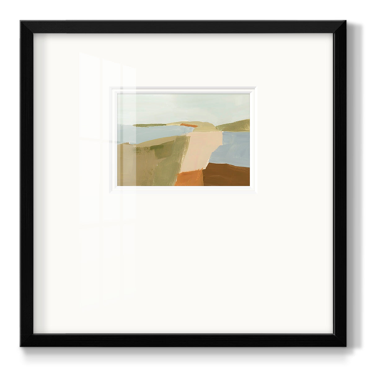 Stacked Landscape II - Double Matboard Framed Print