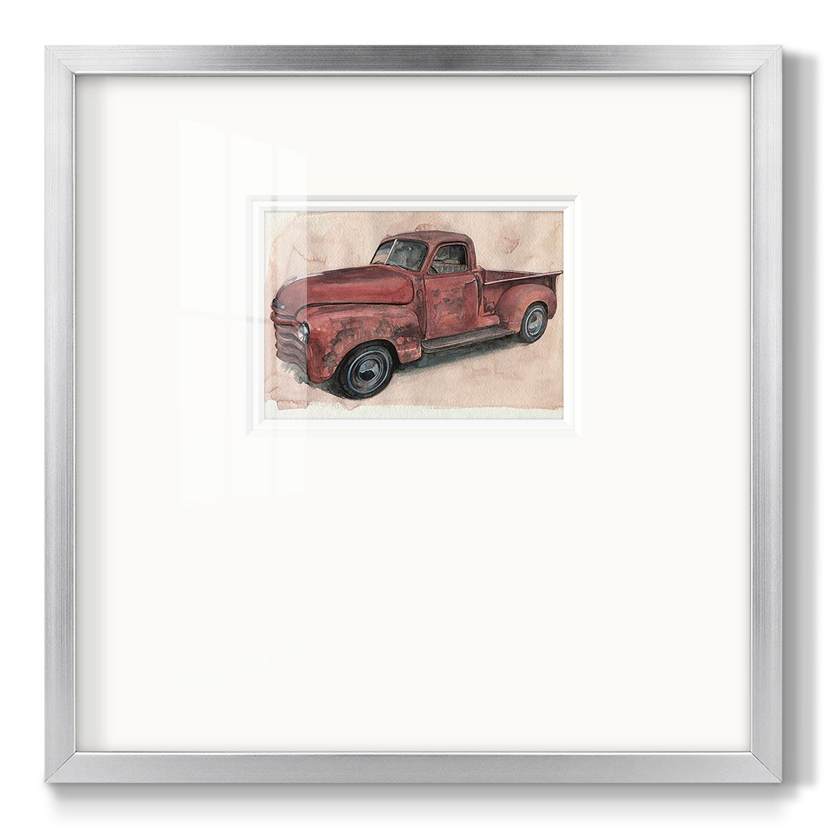 Antique Pickup I Premium Framed Print Double Matboard