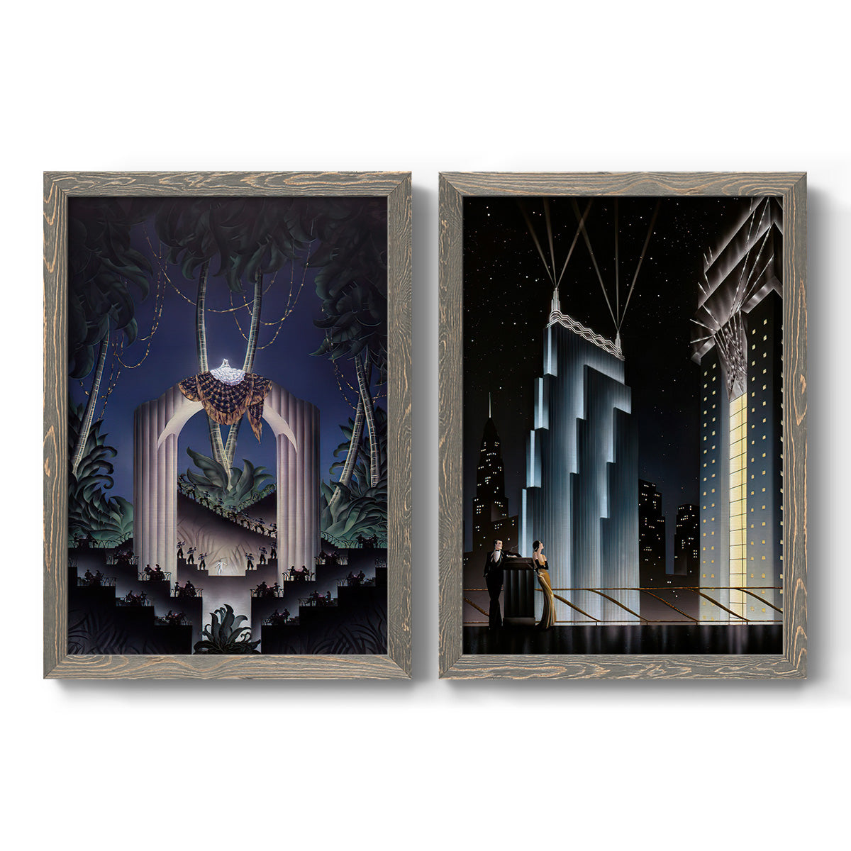 Deco Paradise - Premium Framed Canvas 2 Piece Set - Ready to Hang