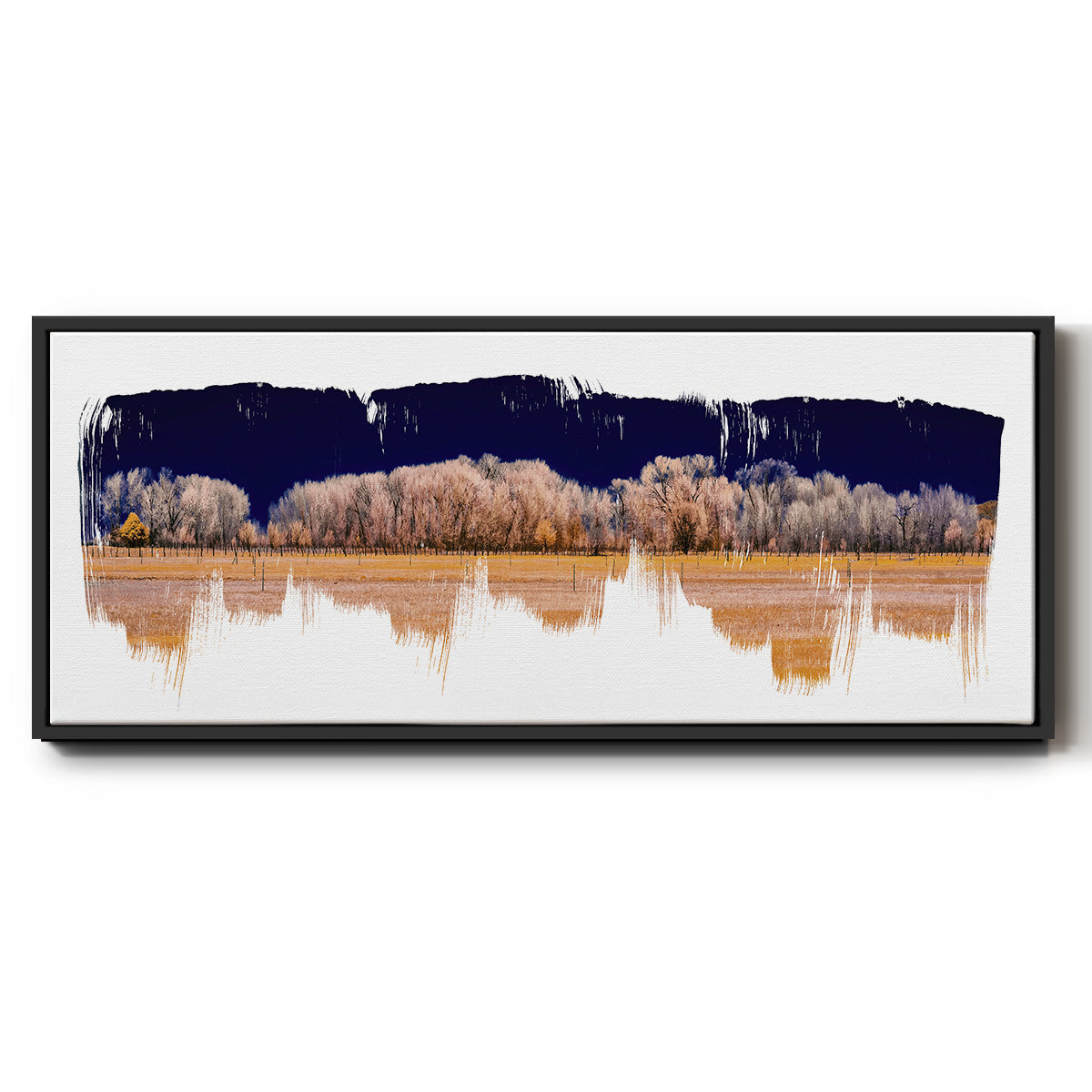 Treeline Panorama - Floater Framed Canvas Print