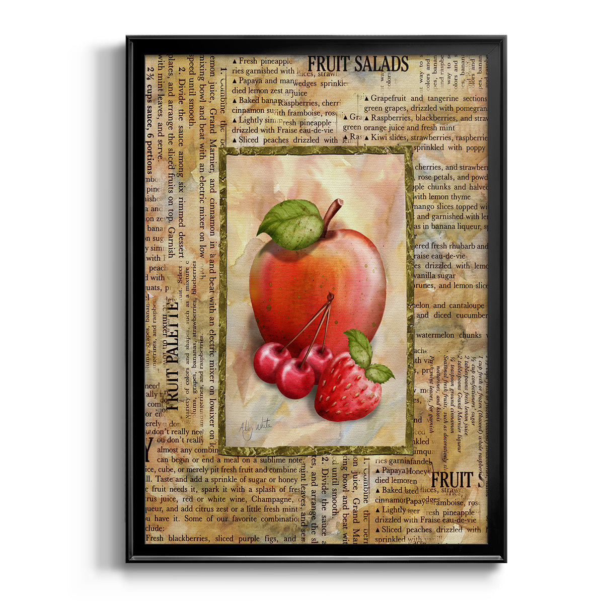 Mixed Fruit I - Modern Framed Canvas Print