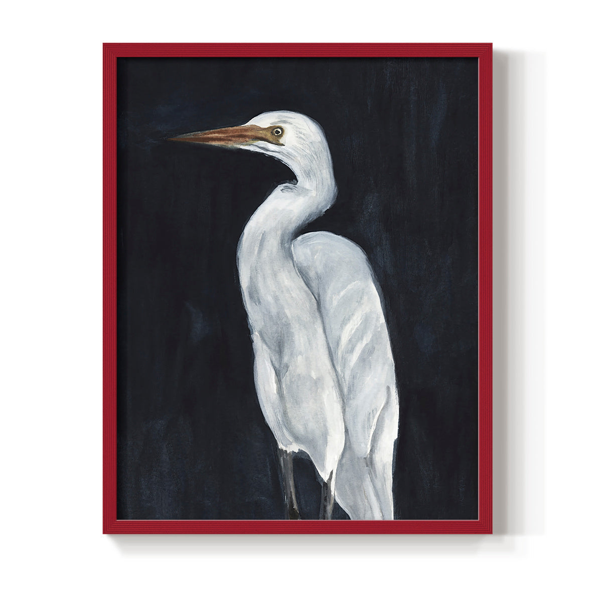 Calm Great Egret I - Restickable Framed Art Print