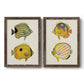 Yellow & Grey Fish III - Premium Framed Canvas 2 Piece Set - Ready to Hang