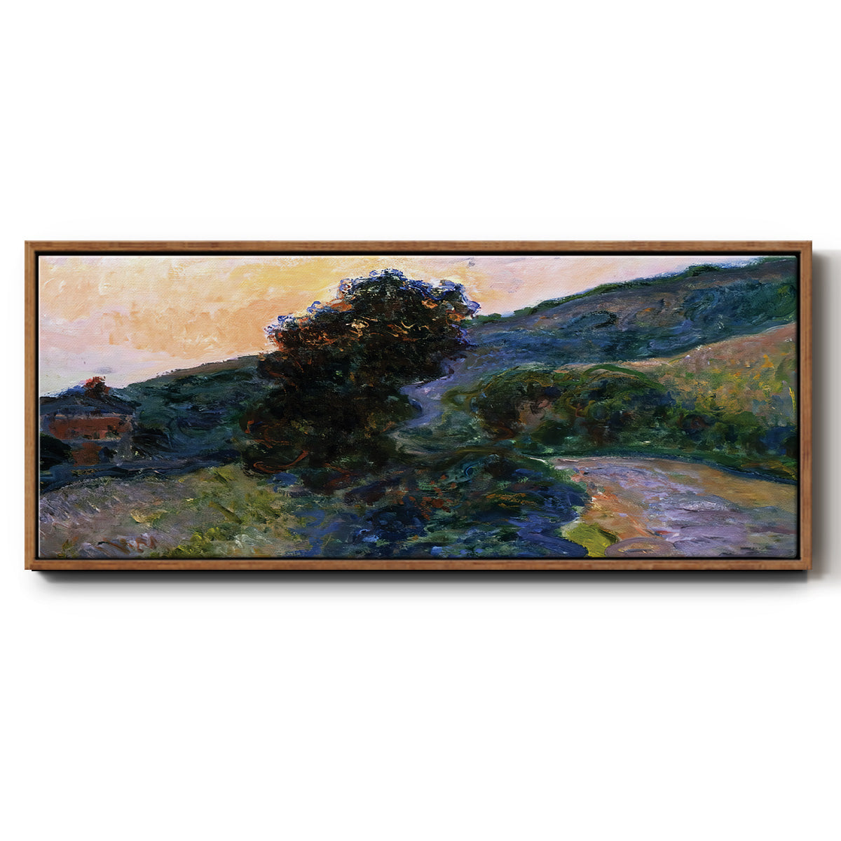 Sunset at Giverny, 1886 - Floater Framed Canvas Print