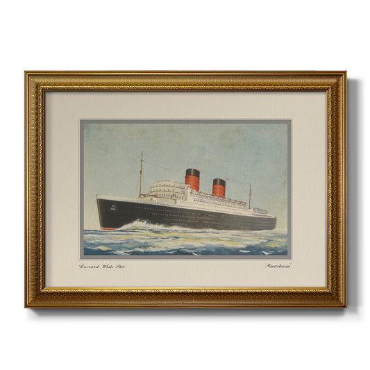 Vintage Cruise I - Ornate Framed Canvas Print