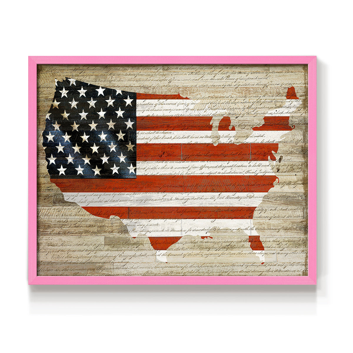American Flag - Restickable Framed Art Print