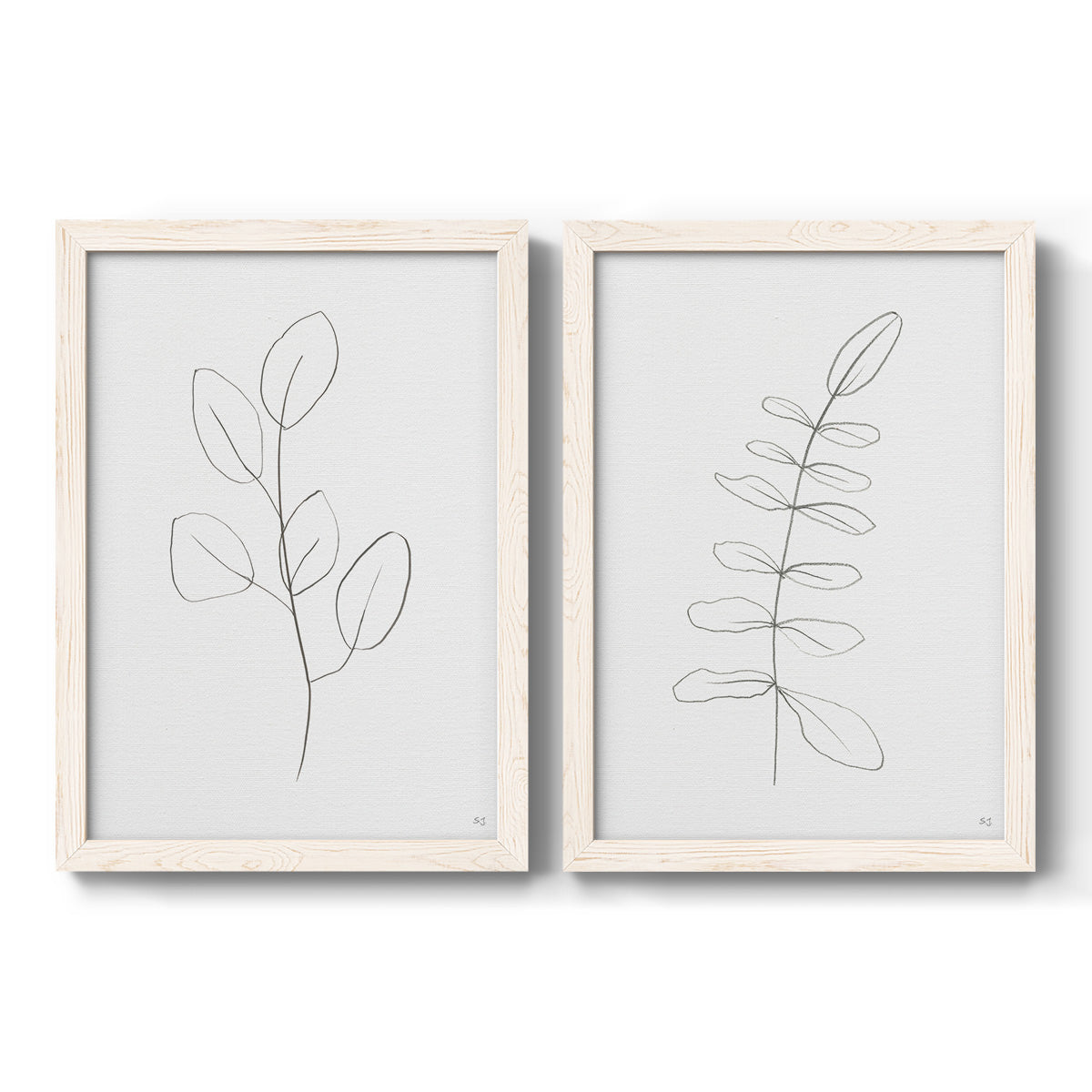 Botanical Gesture III - Premium Framed Canvas 2 Piece Set - Ready to Hang