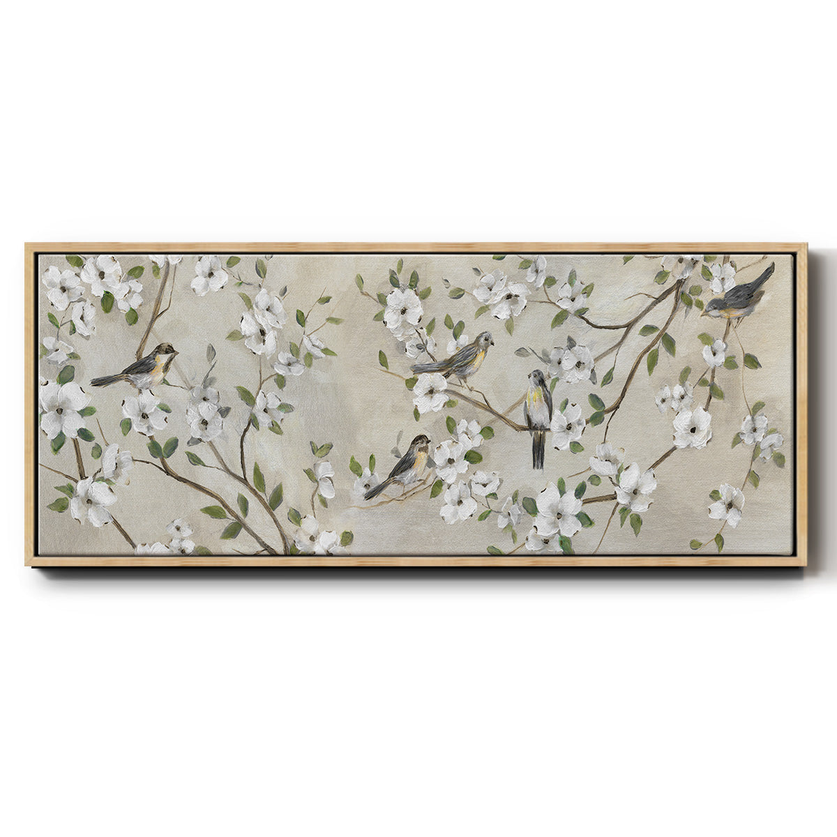 Flocking Together - Floater Framed Canvas Print