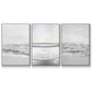 Gentle Tides I - Framed Premium Gallery Wrapped Canvas L Frame 3 Piece Set - Ready to Hang