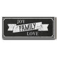 Joy Family Love - Floater Framed Canvas Print