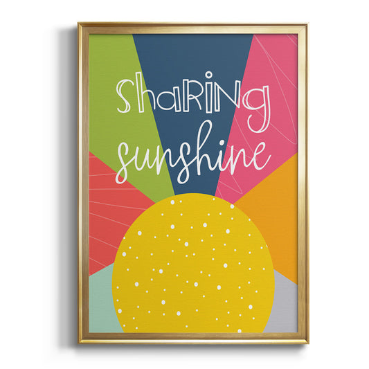 Sharing Sunshine - Modern Framed Canvas Print