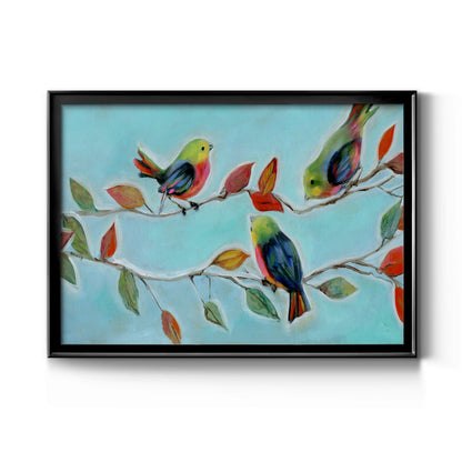 Bitty Birds II - Modern Framed Canvas Print