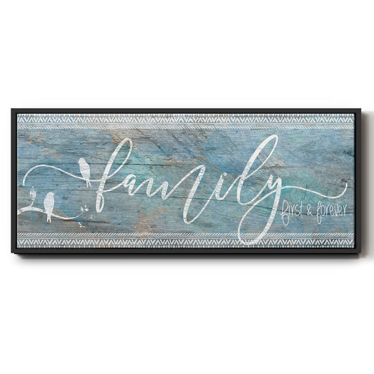 Family First - Floater Framed Canvas Print