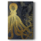 Octopus Ink Gold & Blue I Premium Gallery Wrapped Canvas - Ready to Hang