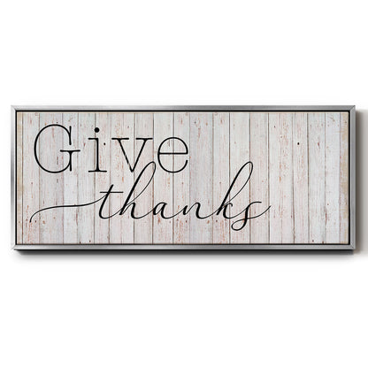 Give Thanks - Floater Framed Canvas Print