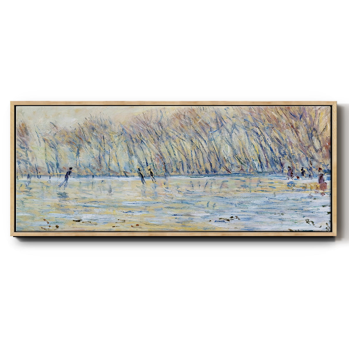 Skaters at Giverny, 1899 - Floater Framed Canvas Print