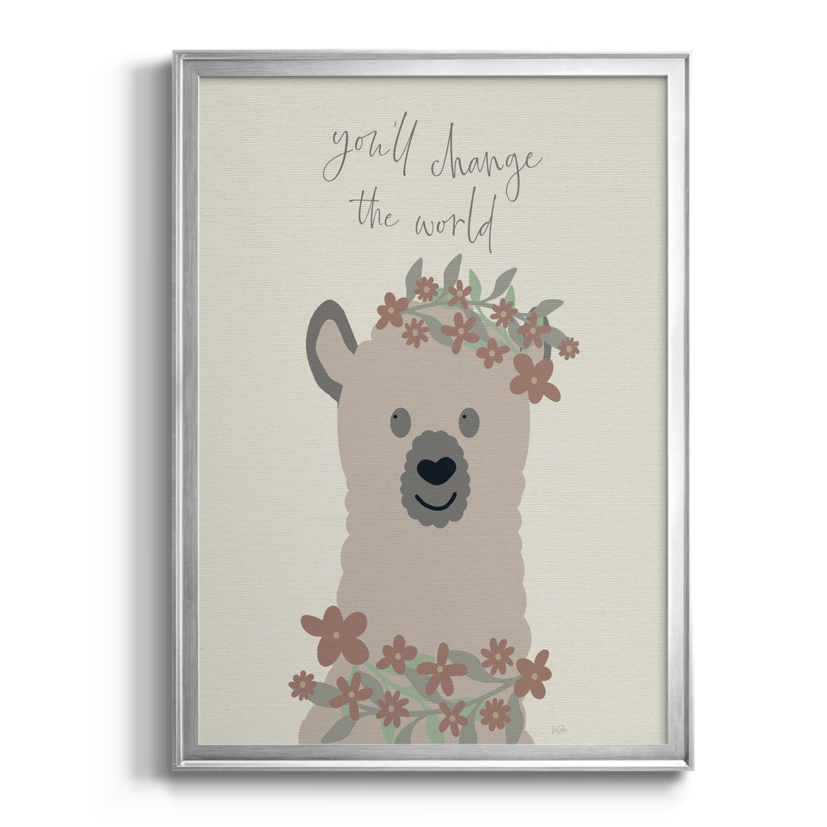 Change The World - Modern Framed Canvas Print