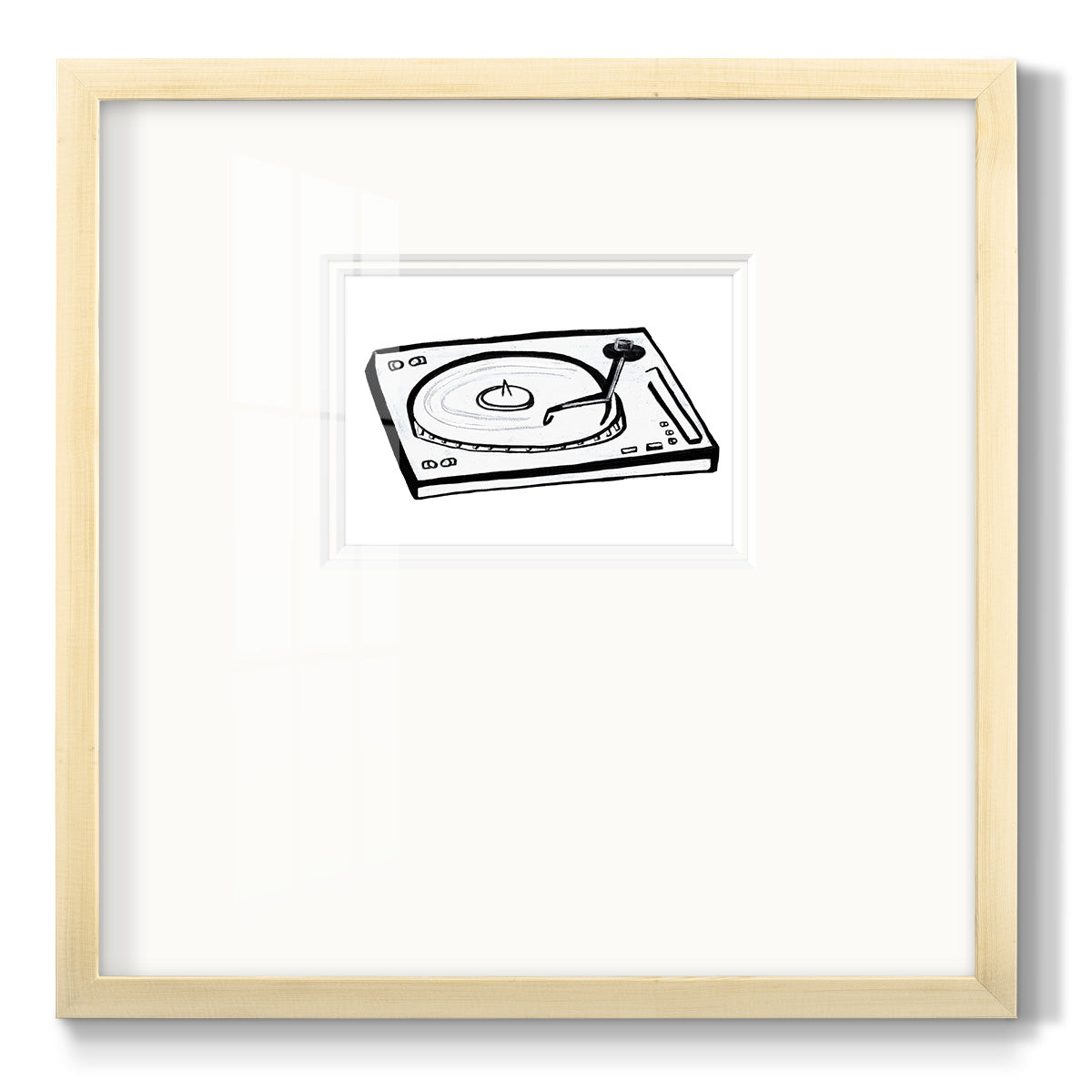 Vinyl Sketch - Double Matboard Framed Print