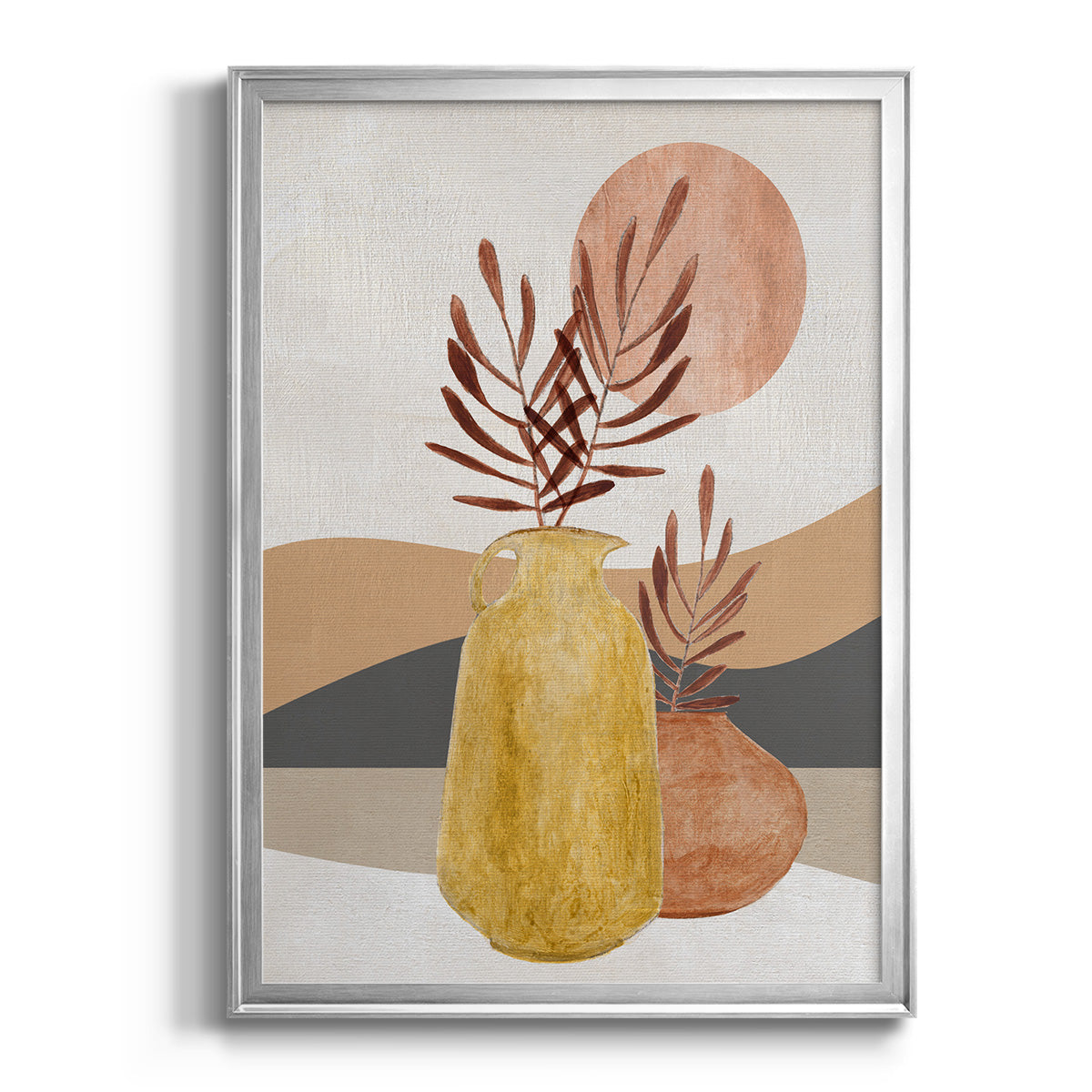 Adobe Moon I - Modern Framed Canvas Print