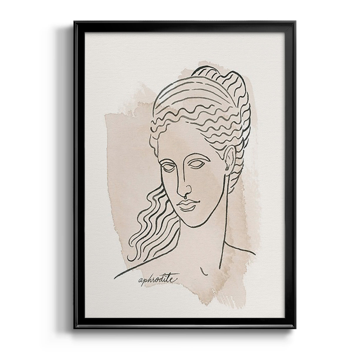 Greek Busts V - Modern Framed Canvas Print