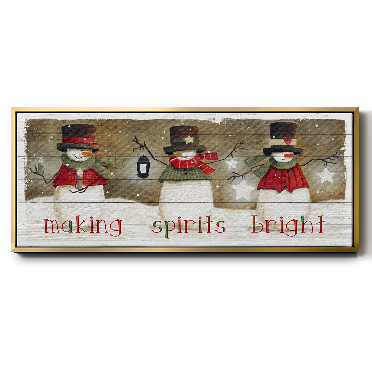 Making Spirits Bright - Floater Framed Canvas Print
