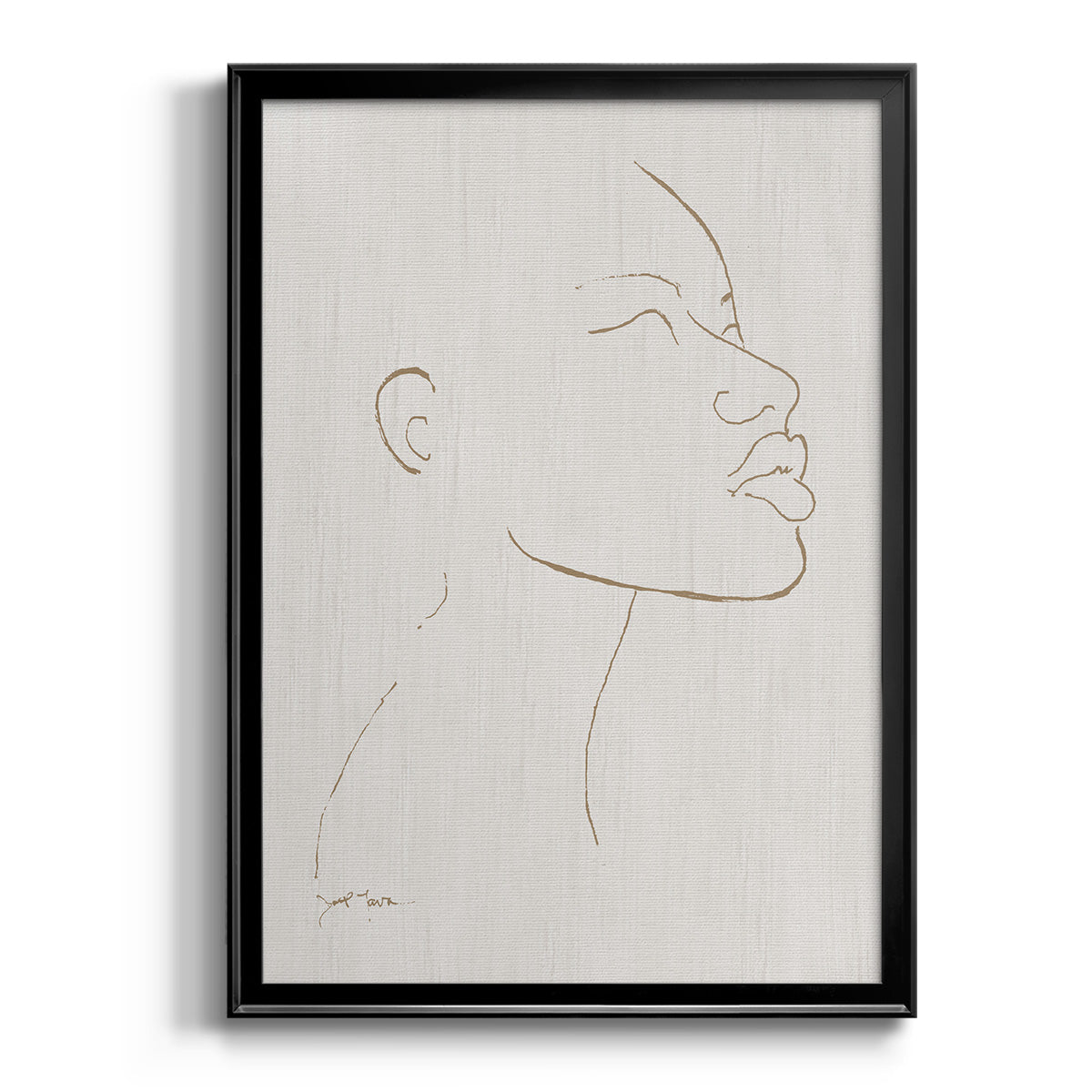 Portrait Sketch I - Modern Framed Canvas Print