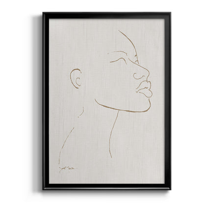 Portrait Sketch I - Modern Framed Canvas Print