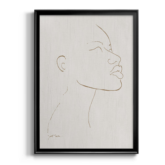 Portrait Sketch I - Modern Framed Canvas Print