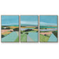 Bright Colored Countryside I - Floater Framed Canvas Set
