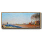 The Plain of Colombes, White Frost, 1873 - Floater Framed Canvas Print