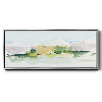 Tangerine Sunset I - Floater Framed Canvas Print