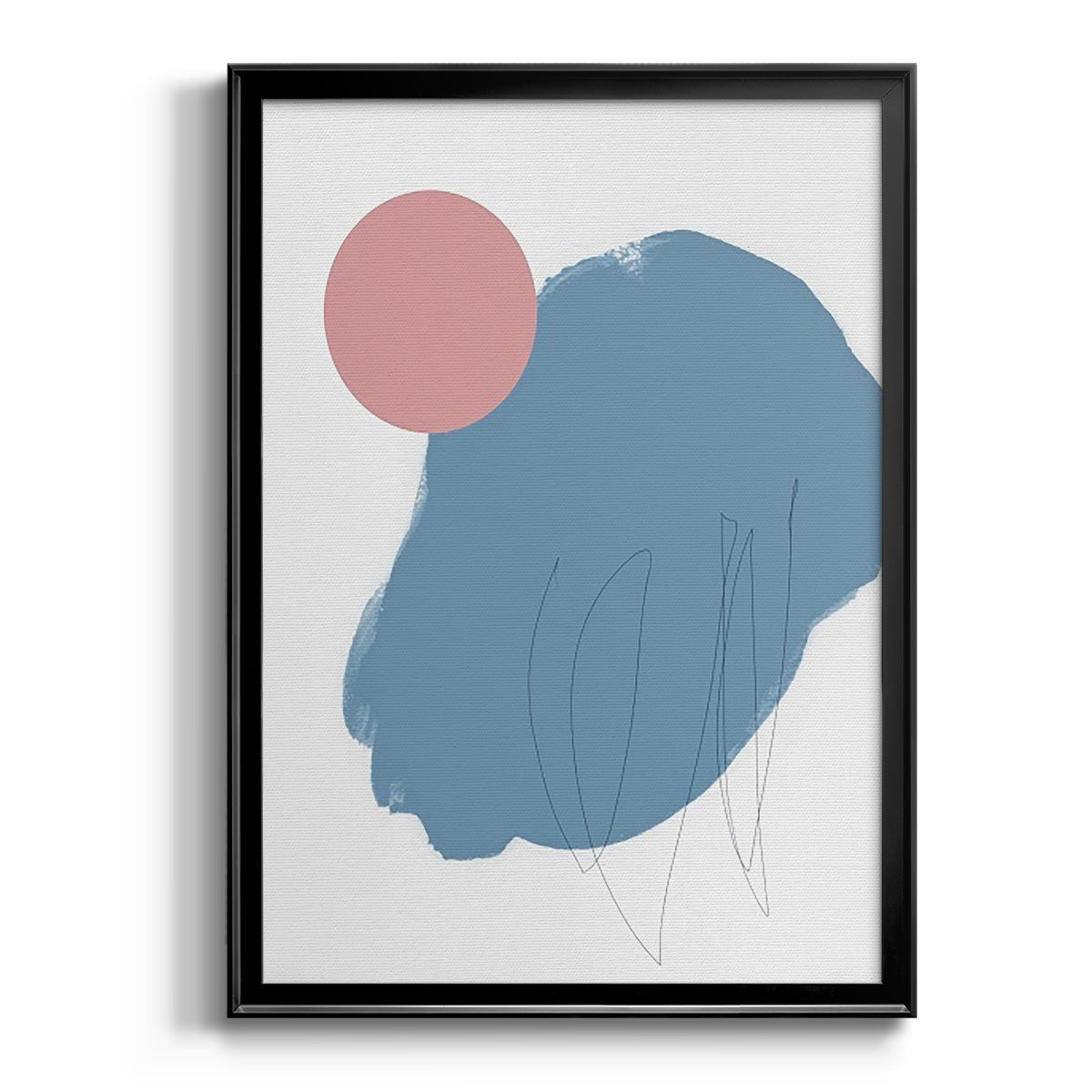 Elementary Abstract I - Modern Framed Canvas Print