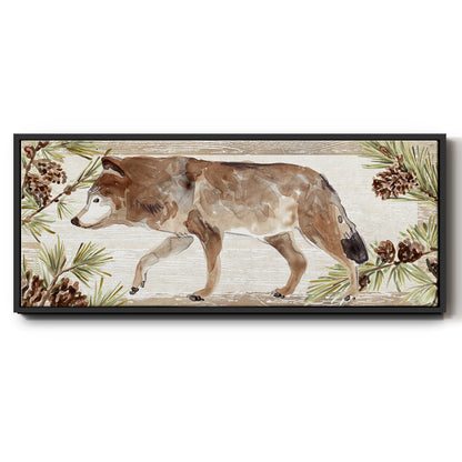 Rustic Barnwood Animals Collection D - Floater Framed Canvas Print