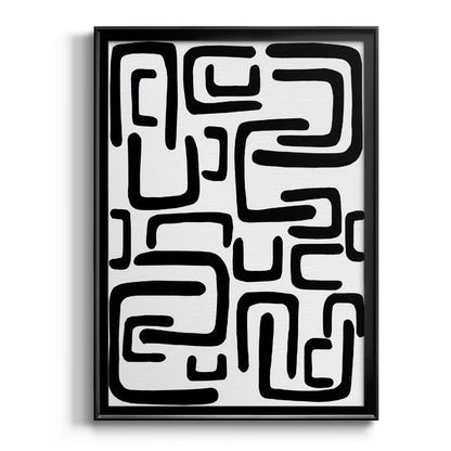 Shuffle II - Modern Framed Canvas Print