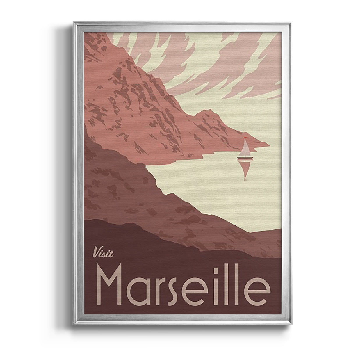 French Coast I - Modern Framed Canvas Print