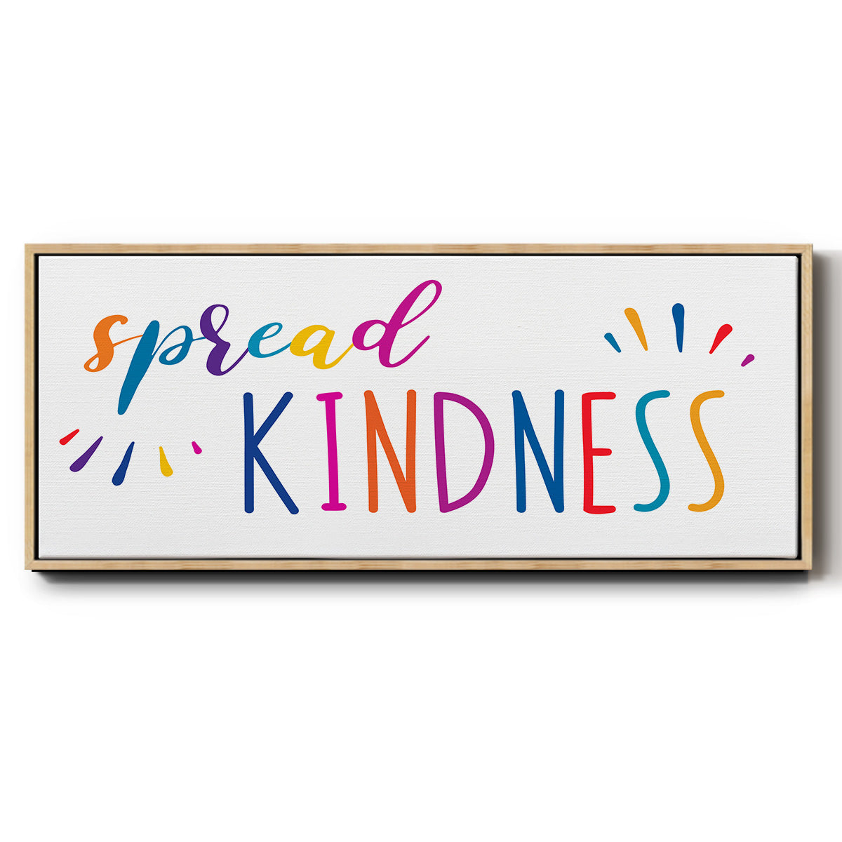 Rainbow Kindness - Floater Framed Canvas Print