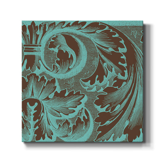 Azure Acanthus II-Premium Gallery Wrapped Canvas - Ready to Hang