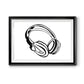 Headphones Sketch Premium Framed Print - Ready to Hang