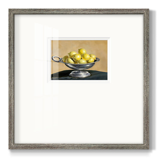 Lemon Bowl  Premium Framed Print Double Matboard