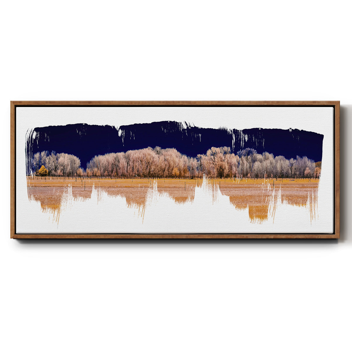 Treeline Panorama - Floater Framed Canvas Print