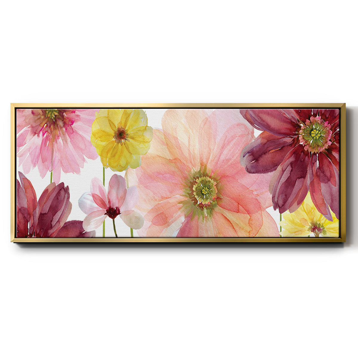 Pop of Pink II - Floater Framed Canvas Print