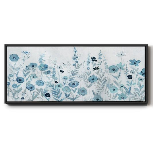 Endless Field of Blue - Floater Framed Canvas Print