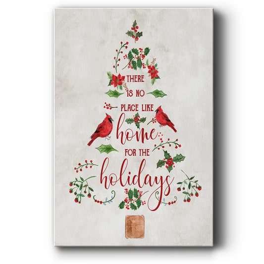 Home for the Holidays Tree - Canvas Art Print