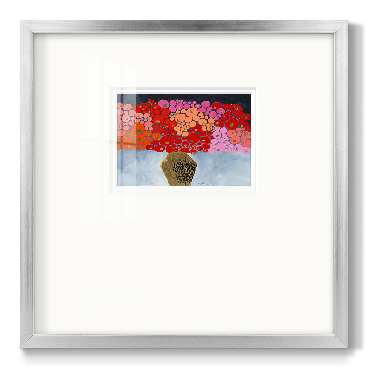 Red Poppies II Premium Framed Print Double Matboard