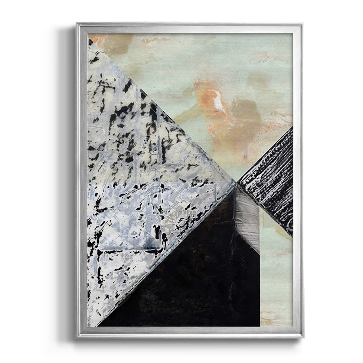 Tiles & Texture Abstract Angles I - Modern Framed Canvas Print